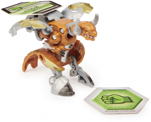 Figurina bila Bakugan S2 Ultra Eenoch cu echipament Baku-gear Bakufuser Spin Master