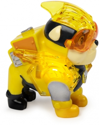 Figurina luminoasa Rubble Charged Up Patrula Catelusilor Spin Master