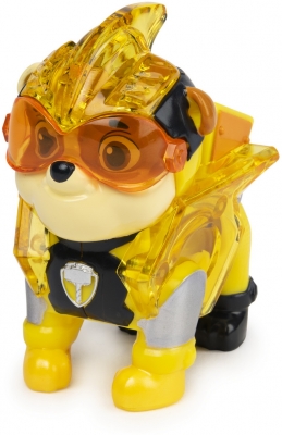 Figurina luminoasa Rubble Charged Up Patrula Catelusilor Spin Master