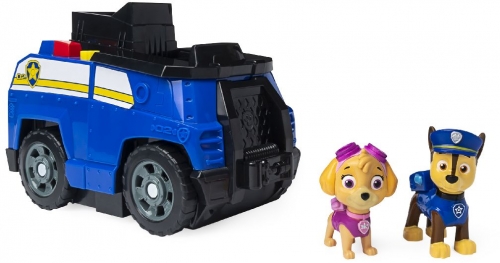 Masina de jucarie, 2 in1, Split second Chase, masina de politie Patrula Catelusilor Spin Master