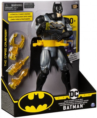 Figurina Batman Deluxe cu accesorii si fraze in limba engleza, 29 cm, Spin Master