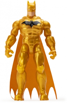 Figurina Batman auriu, 10 cm, cu 3 accesorii surpriza Spin Master