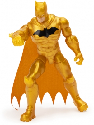 Figurina Batman auriu, 10 cm, cu 3 accesorii surpriza Spin Master