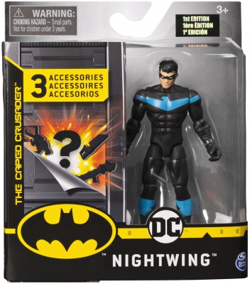 Figurina Nightwing, 10 cm, cu accesorii surpriza Spin Master