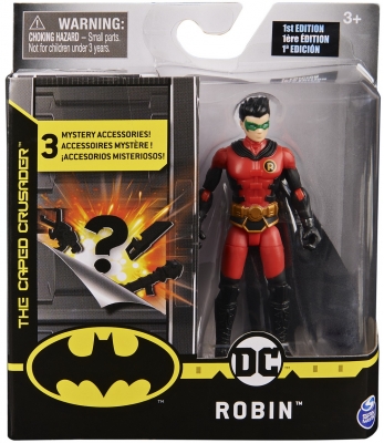 Figurina Robin flexibila, 10 cm, cu 3 accesorii surpriza Spin Master