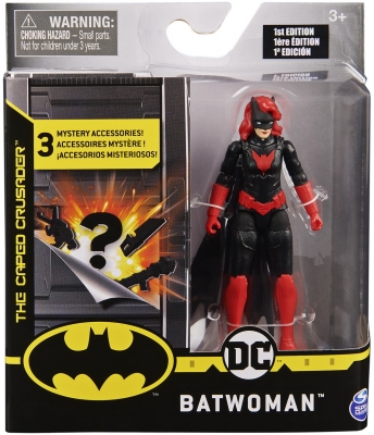 Figurina Batwoman flexibila, 10 cm, cu 3 accesorii surpriza Spin Master