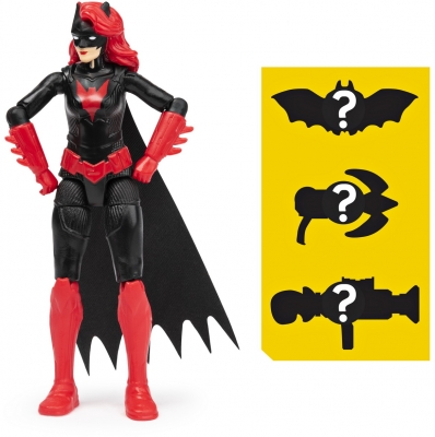 Figurina Batwoman flexibila, 10 cm, cu 3 accesorii surpriza Spin Master