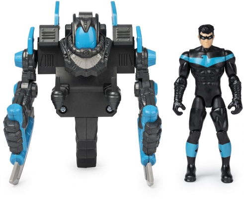 Figurina Nightwing, 10 cm, cu mega accesorii pentru lupta Spin Master