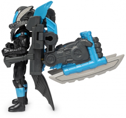 Figurina Nightwing, 10 cm, cu mega accesorii pentru lupta Spin Master