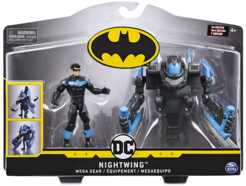 Figurina Nightwing, 10 cm, cu mega accesorii pentru lupta Spin Master