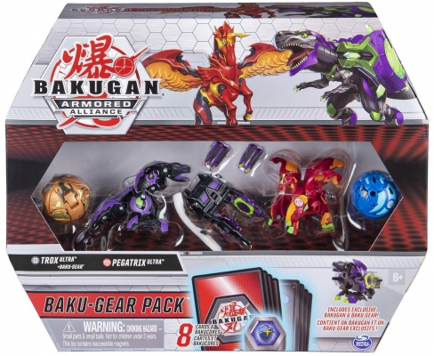 Set de lupta cu figurine Bakugan S2 Ultra  Pegatrix si Trox cu Baku-gear Spin Master