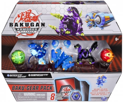 Set de lupta cu figurine Bakugan S2 Ultra Batrix si Ramparian cu Baku-gear Spin Master