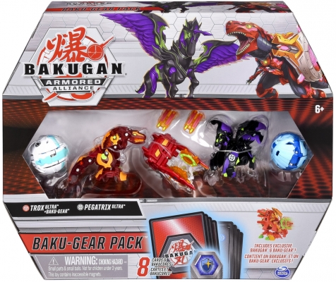 Set de lupta cu figurine Bakugan S2 Ultra Trox Pegatrix cu Baku-gear Spin Master