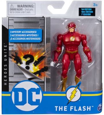 Figurina Flash flexibila, 10 cm, cu accesorii surpriza Spin Master