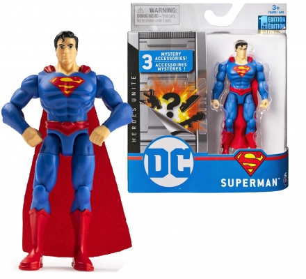 Figurina Superman, 11 puncte mobile, 10 cm, Spin Master