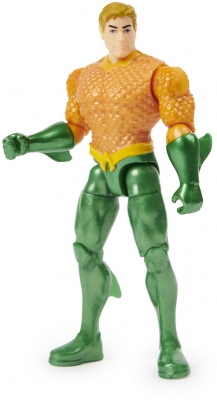Figurina Aquaman 11 puncte mobile, 10 cm, cu accesorii Spin Master
