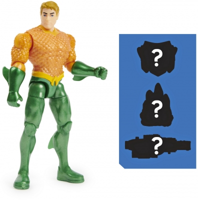 Figurina Aquaman 11 puncte mobile, 10 cm, cu accesorii Spin Master