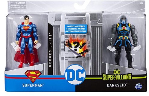 SET 2 FIGURINE ARTICULATE SUPERMAN SI DARKSEID CU 6 ACCESORII SPIN MASTER