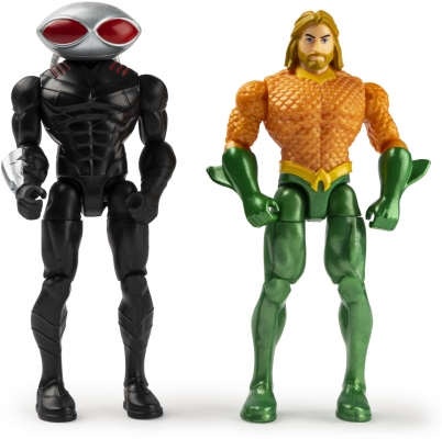 SET 2 FIGURINE ARTICULATE AQUAMAN SI BLACK MANTA CU 6 ACCESORII SPIN MASTER