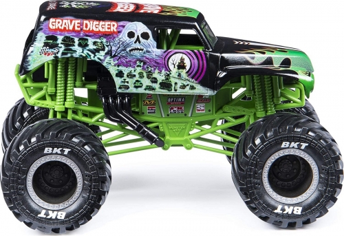 Masina de jucarie Macheta Metalica, scara 1 la 24, Grave Digger Monster Jam Spin Master