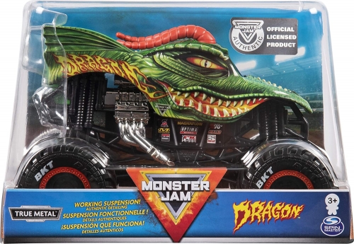 Masina de jucarie Macheta Metalica, scara 1 la 24, Dragon Monster Jam Spin Master