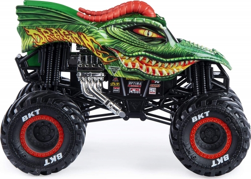 Masina de jucarie Macheta Metalica, scara 1 la 24, Dragon Monster Jam Spin Master