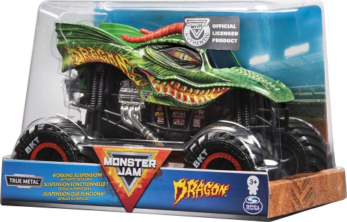 Masina de jucarie Macheta Metalica, scara 1 la 24, Dragon Monster Jam Spin Master