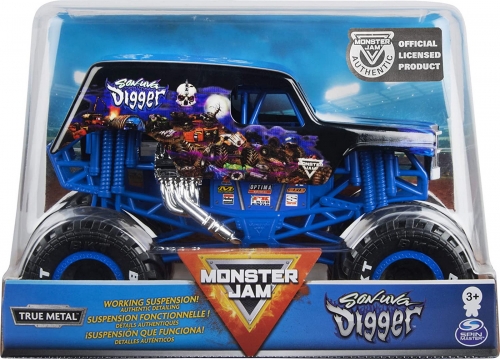 Masina de jucarie Macheta Metalica, scara 1 la 24, Son-uva Digger Monster Jam Spin Master
