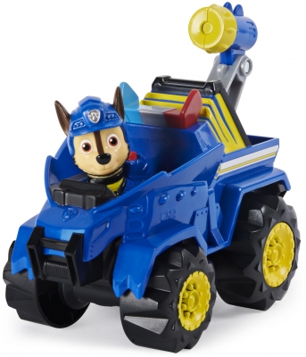 PATRULA CATELUSILOR SET VEHICUL CU CATELUS CHASE SI FIGURINA DINO SURPRIZA SPIN MASTER