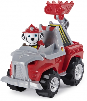 PATRULA CATELUSILOR SET VEHICUL CU CATELUS MARSHALL SI FIGURINA DINO SURPRIZA SPIN MASTER