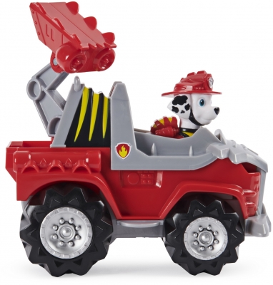 PATRULA CATELUSILOR SET VEHICUL CU CATELUS MARSHALL SI FIGURINA DINO SURPRIZA SPIN MASTER