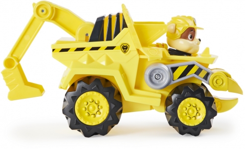 PATRULA CATELUSILOR SET VEHICUL CU CATELUS RUBBLE SI FIGURINA DINO SURPRIZA SPIN MASTER