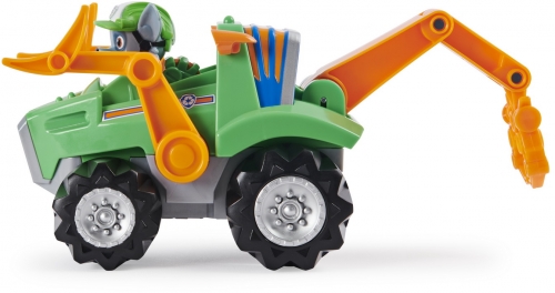 PATRULA CATELUSILOR SET VEHICUL CU CATELUS ROCKY SI FIGURINA DINO SURPRIZA SPIN MASTER
