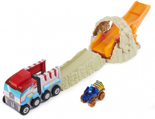 PATRULA CATELUSILOR SETUL CU PISTA DE SALVARE CHASE AL DINOZAURULUI T-REX SPIN MASTER