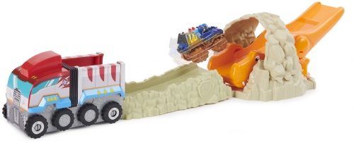 PATRULA CATELUSILOR SETUL CU PISTA DE SALVARE CHASE AL DINOZAURULUI T-REX SPIN MASTER