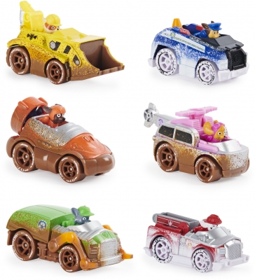 PATRULA CATELUSILOR SET 6 MASINUTE METALICE OFF ROAD EDITION SPIN MASTER