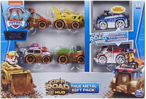 PATRULA CATELUSILOR SET 6 MASINUTE METALICE OFF ROAD EDITION SPIN MASTER