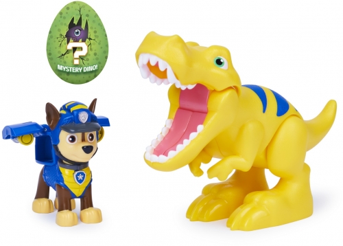 PATRULA CATELUSILOR SET FIGURINA CATELUS CHASE SI DINOZAURUL T-REX SPIN MASTER