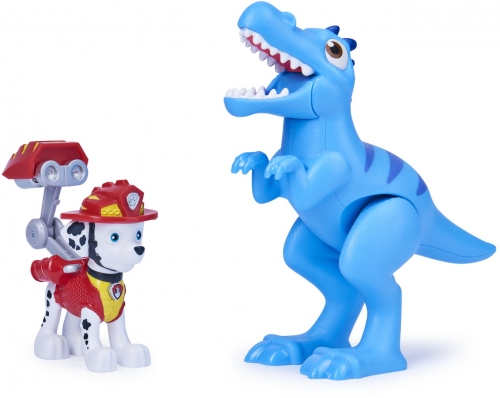 PATRULA CATELUSILOR SET FIGURINA CATELUS MARSHALL SI DINOZAUR VELOCIPTOR SPIN MASTER