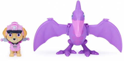 PATRULA CATELUSILOR SET FIGURINA CATELUSA SKYE SI DINOZAUR PTEROZAUR SPIN MASTER