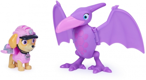 PATRULA CATELUSILOR SET FIGURINA CATELUSA SKYE SI DINOZAUR PTEROZAUR SPIN MASTER