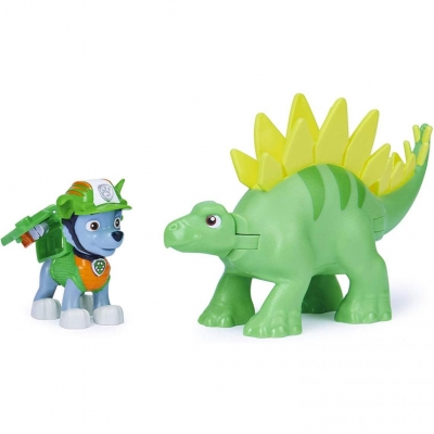 PATRULA CATELUSILOR SET FIGURINA CATELUS ROCKY SI DINOZAURUL STEGOSAURUS SPIN MASTER