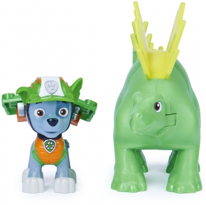 PATRULA CATELUSILOR SET FIGURINA CATELUS ROCKY SI DINOZAURUL STEGOSAURUS SPIN MASTER