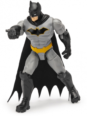 Figurina Batman costum gri, 10 cm, cu accesorii Spin Master