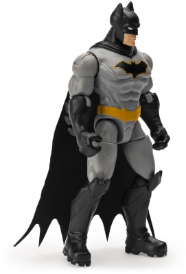 Figurina Batman costum gri, 10 cm, cu accesorii Spin Master
