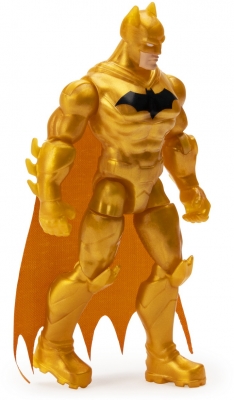 Figurina Batman costum auriu, 10 cm, cu 3 accesorii surpriza Spin Master