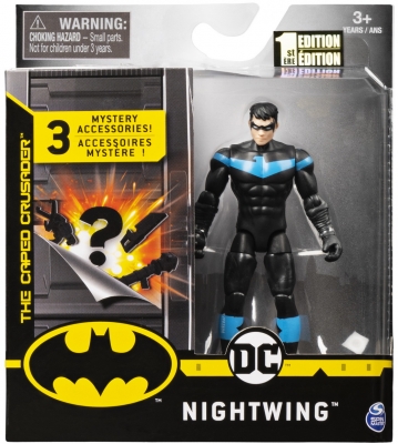 Figurina Nightwing, 10 cm, cu 3 accesorii surpriza Spin Master