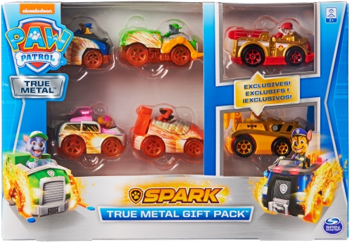 PATRULA CATELUSILOR SET 6 MASINUTE METALICE SPARK EDITION SPIN MASTER