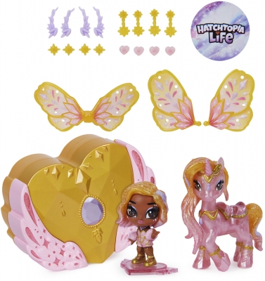 Set de joaca cu figurine Pixies Riders aurii Hatchimals Spin Master