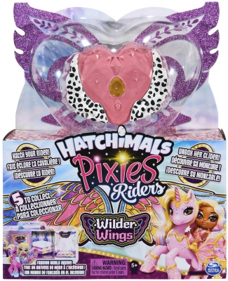 Set de joaca cu figurine Pixies Riders cu leopard inaripat Hatchimals Spin Master